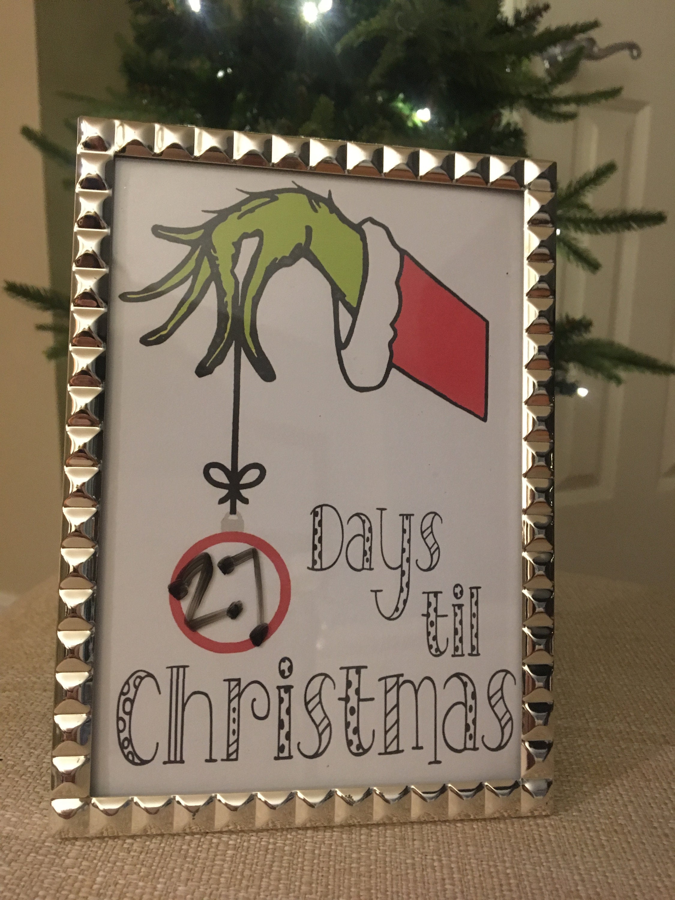 Grinch Countdown To Christmas Etsy Grinch Countdown To Christmas Etsy