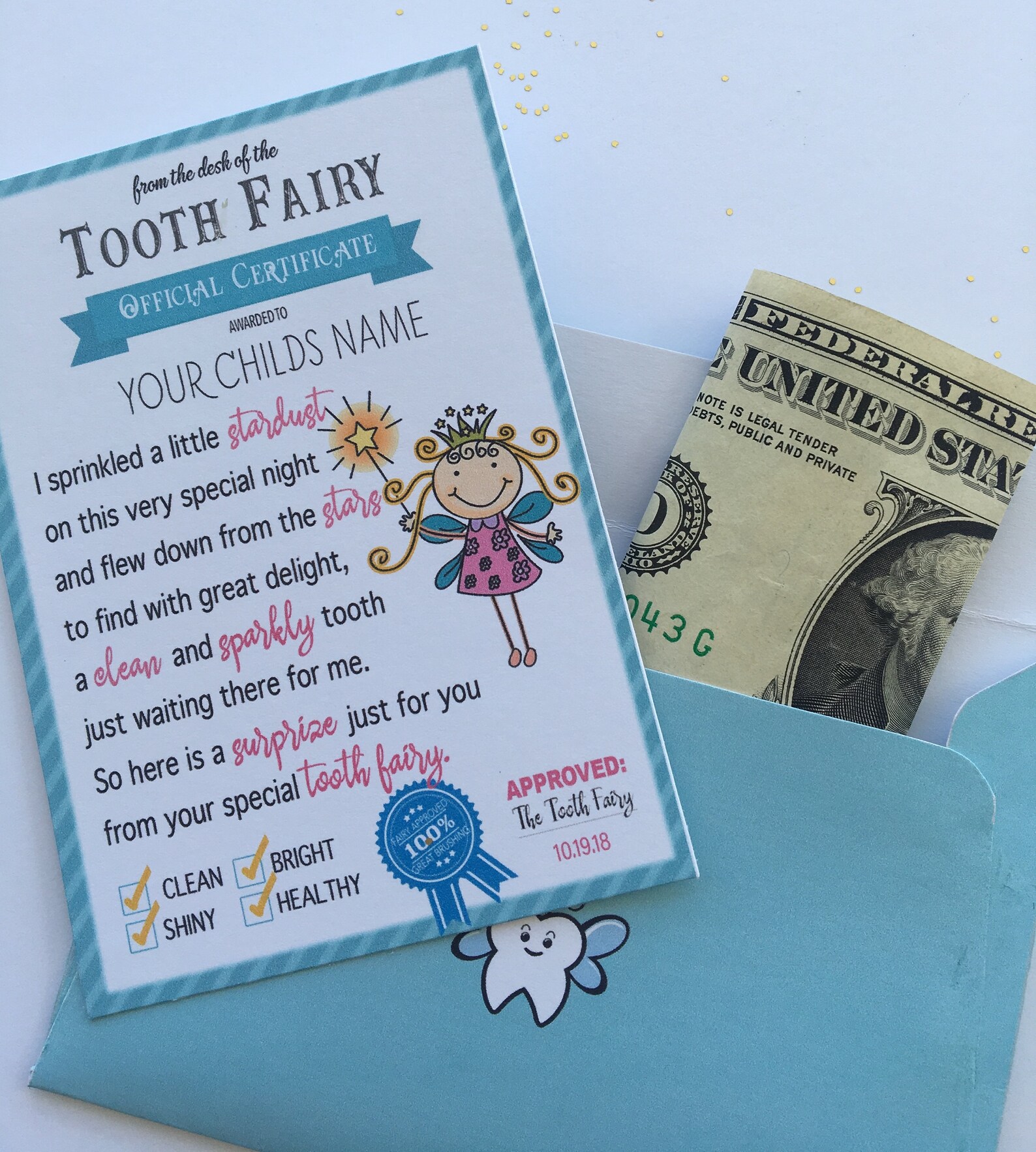 Tooth Fairy Note Tooth Fairy Printable Certificate and Envelope Etsy Tooth Fairy Note Tooth Fairy Printable Certificate and Envelope Etsy