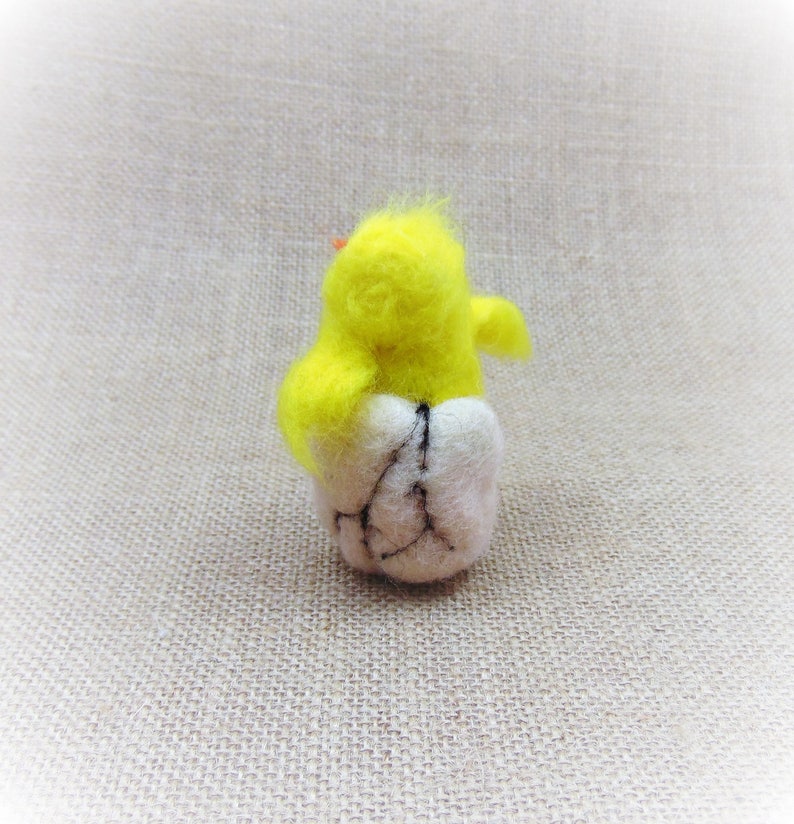 Bird Lover Gift Different Easter Gift Cute Easter Chick Easter Chick Decoration Needle Felted Chick Chick in Egg Fluffy Yellow Bird