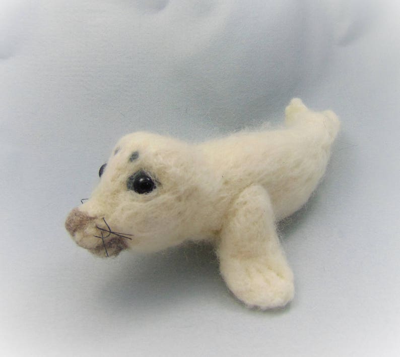 Felted Winter Ornament Felted Baby Seal Soft Seal Figurine Etsy UK