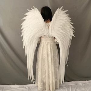 Extra Large Size White Angel Wings Cosplay, Photoshoot Victoria Secret Wings Cosplay, large cosplay women Christmas halloween