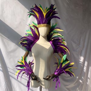 4ply Showgirl Feather Shawl Carnival Feather Scarf Stage Show Feather Wrap/Halloween Costume/Performance Show