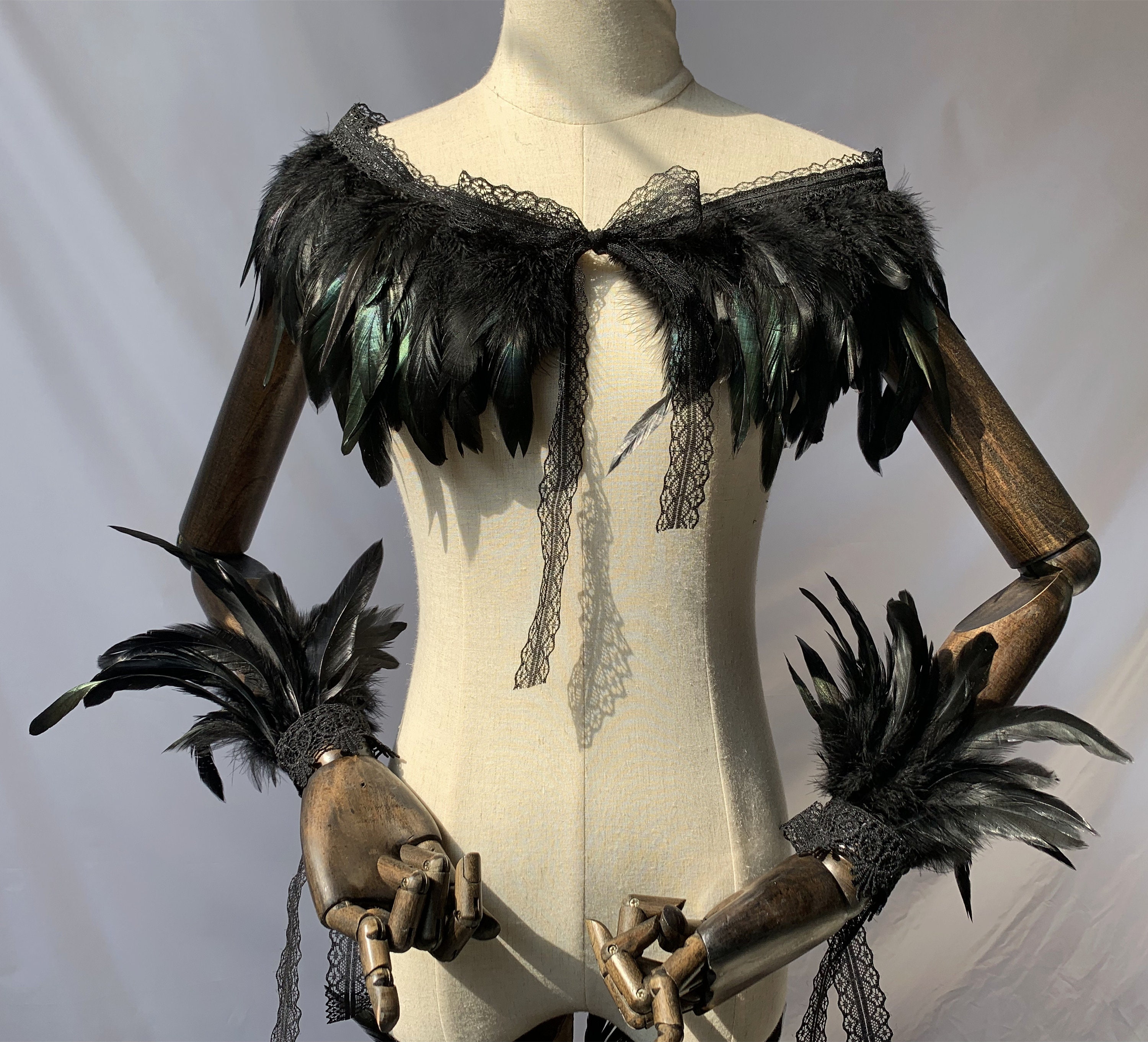 Boa à Plumes Marabout Années 1920 – Foulard Burlesque Noir 1,8 M, Style Gatsby, Taille Unique Pour Femme
