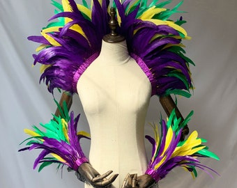 4ply Showgirl Feather Shawl Carnival Feather Scarf Stage Show Feather Wrap/Halloween Costume/Performance Show