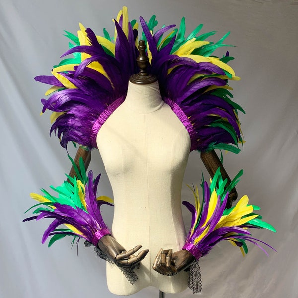 4ply Showgirl Feather Shawl Carnival Feather Scarf Stage Show Feather Wrap/Halloween Costume/Performance Show