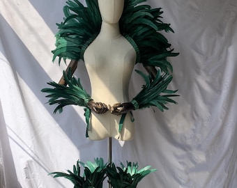 4ply Showgirl Feather Shawl/ Carnival Feather Scarf/ Stage Show Feather Wrap/Halloween Costume/Performance Show/Feather Cape Shawl