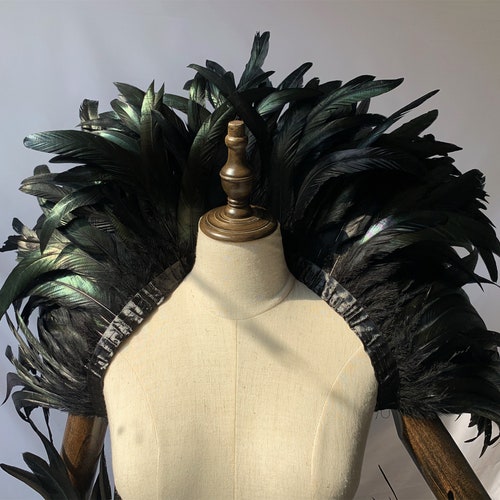 Feather Shrug Shawl Shoulder Wrap Cape Soft Adjustable Retro Gothic Collar Cosplay Party Body Stage Performance Fake Collar Dancer Costume &ndash; Buy The Best Products In The Online Store