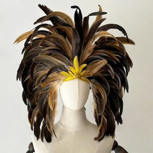 Feather Carnival Headdress/Gatsby Flapper Headband/Samba Party Crystal Headband /Carnival Feather Crown Festival Feather headpiece
