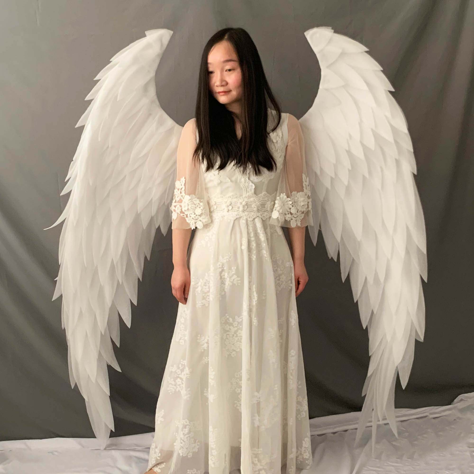 Extra Large Size White Angel Wings Cosplay, Photoshoot