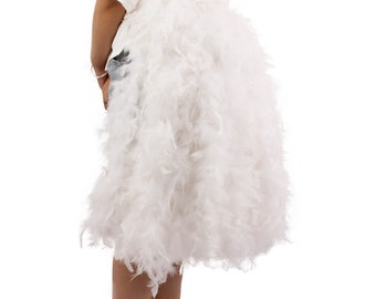 Simple Economical Feather Tail Fan tail back Bustle Boa tutu costume showgirl burlesque Proudly