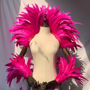 Châle de plumes de Showgirl 4 plis, écharpe de plumes de carnaval, enveloppe de plumes pour spectacle sur scène/Costume d'halloween/spectacle de spectacle