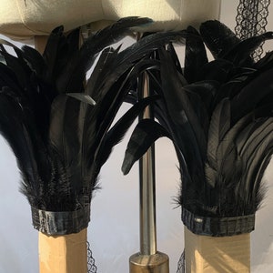 Carnival Costume Black Feather Wrap Shawl feather ankle cuff