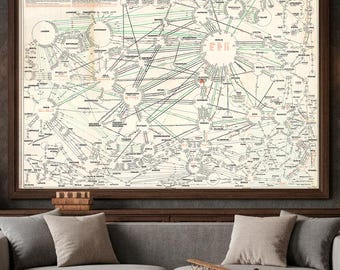 Vintage Lufthansa Flight Route Map Poster: 1939 Aviation Art