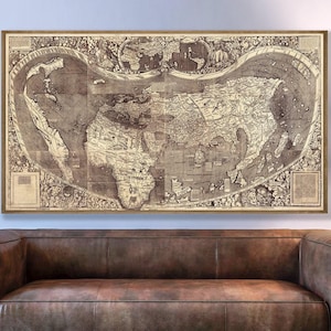 Waldseemüller World Map Print: First Use of "America"