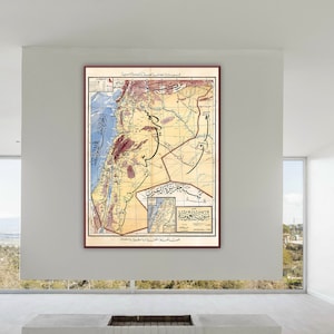 Levant-kaart: Syrië, Libanon, Israël, Palestina, Jordanië, oude kaart van Libanon, oude kaart van Syrië, oude kaart van Palestina, Libanees, Syrisch, Palestijns.