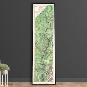 Vintage Rock Creek Park Map Print, Washington D.C. (1916)