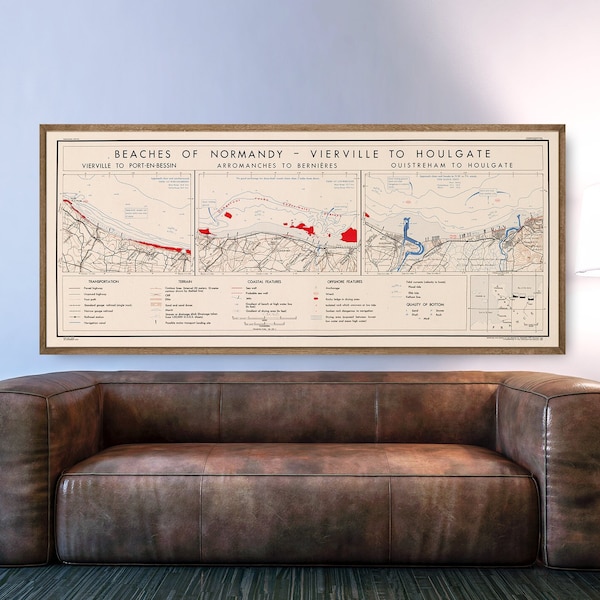 World War 2 Normandy Map - Etsy