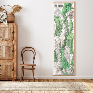 Lake George Karte, Vintage Lake George Wandkunst, historische Karte Dekor.