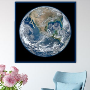 The Blue Marble Earth Photo - Iconic View of Earth from Space, NASA Mission Print