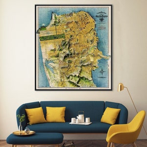 La carte commerciale illustrée et touristique « Chevalier » de San Francisco. L'une des plus belles cartes de San Francisco du début du XXe siècle.