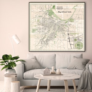 Vintage Green Bay WI, Metropolitan Green Bay e Brown County: mappa e guida stradale, mappe del Wisconsin, regali del Wisconsin.