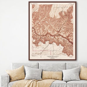 Historische Landkarte des Grand Canyon, Bright Angel von Unitedbund