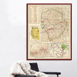 The Valley of Yosemite National Park, Yosemite Karte Druck, Yosemite Wandkunst, Yosemite Poster Karte, Yosemite Kunstdruck.