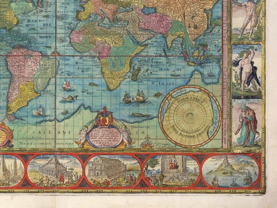 1662 Blaeu/'s Atlas Maior Vintage Map Poster by Joan Blaeu Multiple Sizes