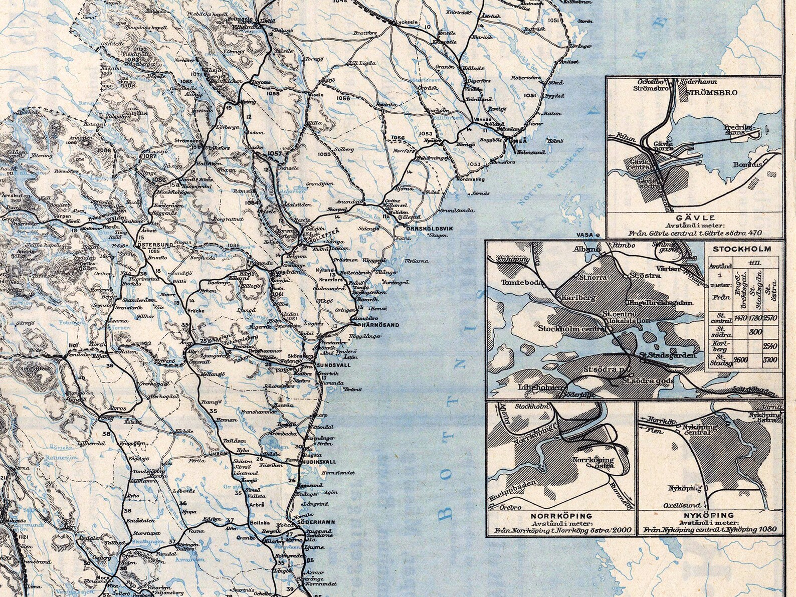 Vintage Map of Sweden Old Sweden Print Large Sweden Wall - Etsy