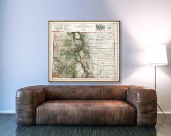 Vintage Colorado Map Print: 1905 Topographical Wall Art