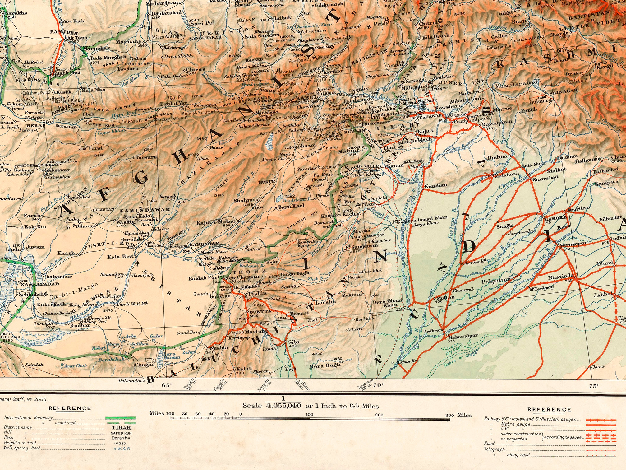 Old map of Afghanistan vintage Afghanistan map Afghanistan Etsy