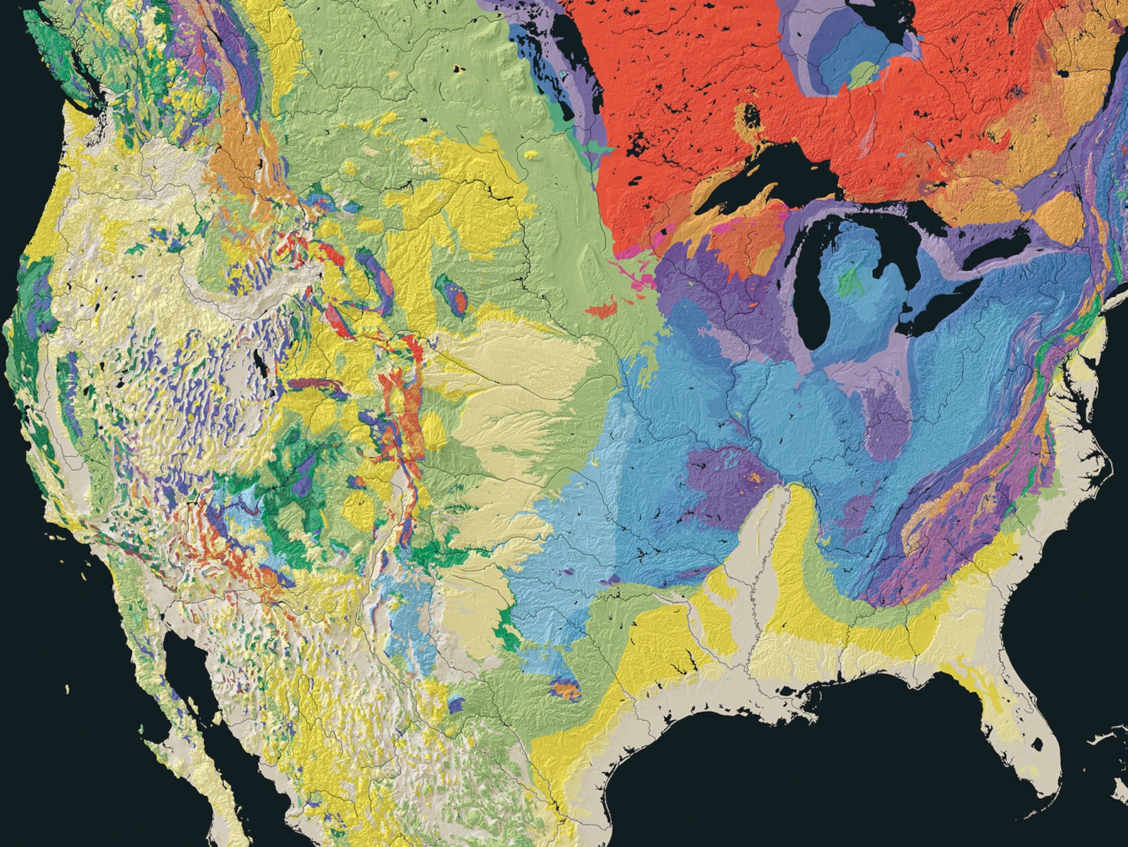 Geological Map of North America - Il 1588xN.1897308455 It2n