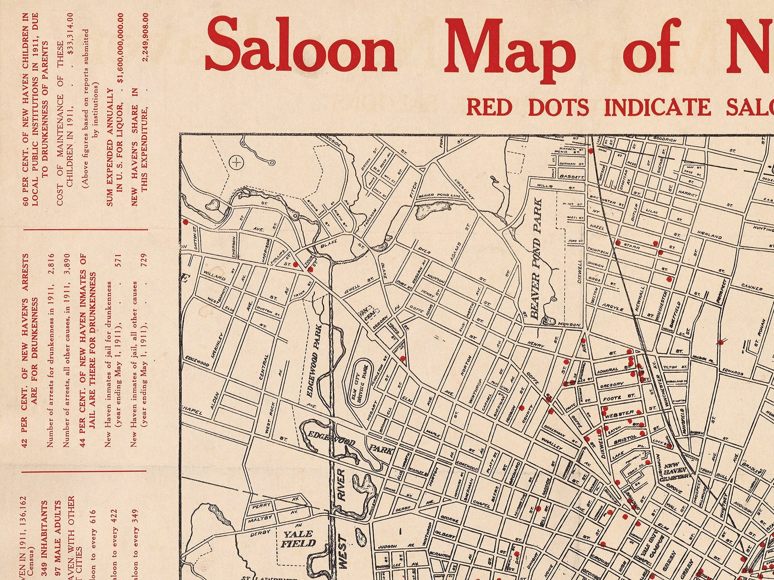 Vintage Map of New Haven Old New Haven Map New Haven CT Map Etsy