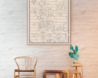 Broadway Theater District Map: Vintage New York City Art Print