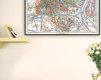 Strasbourg Map Print: Vintage City Plan, 1936 - Etsy