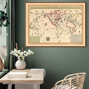 Literary Adventure Map for Boys and Girls: Universal Literature Print