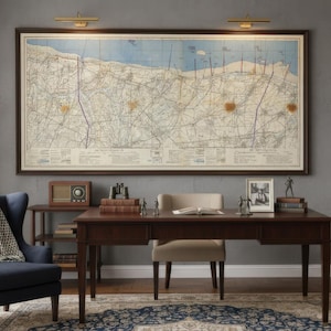 Carte du jour J | Carte des plages Gold et Juno, des zones de combat de la Seconde Guerre mondiale