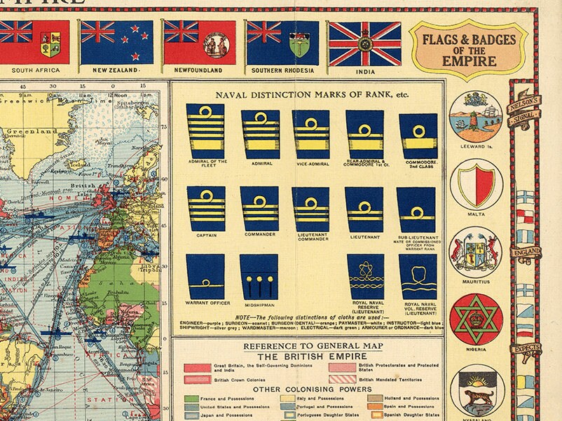 British Empire map 1922.British colonial British | Etsy