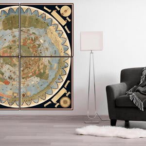 Urbano Monte Map, Renaissance Planisphere Print - Antique World Wall Art, Paper or Gallery-Wrapped Canvas