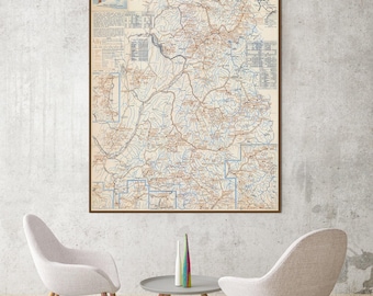 Sports d'hiver carte de France - stations de ski vintage des Alpes françaises