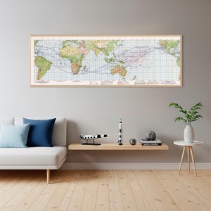 NASA Apollo 11 Earth Orbit Chart, Mission Map, Historical Space Exploration Print