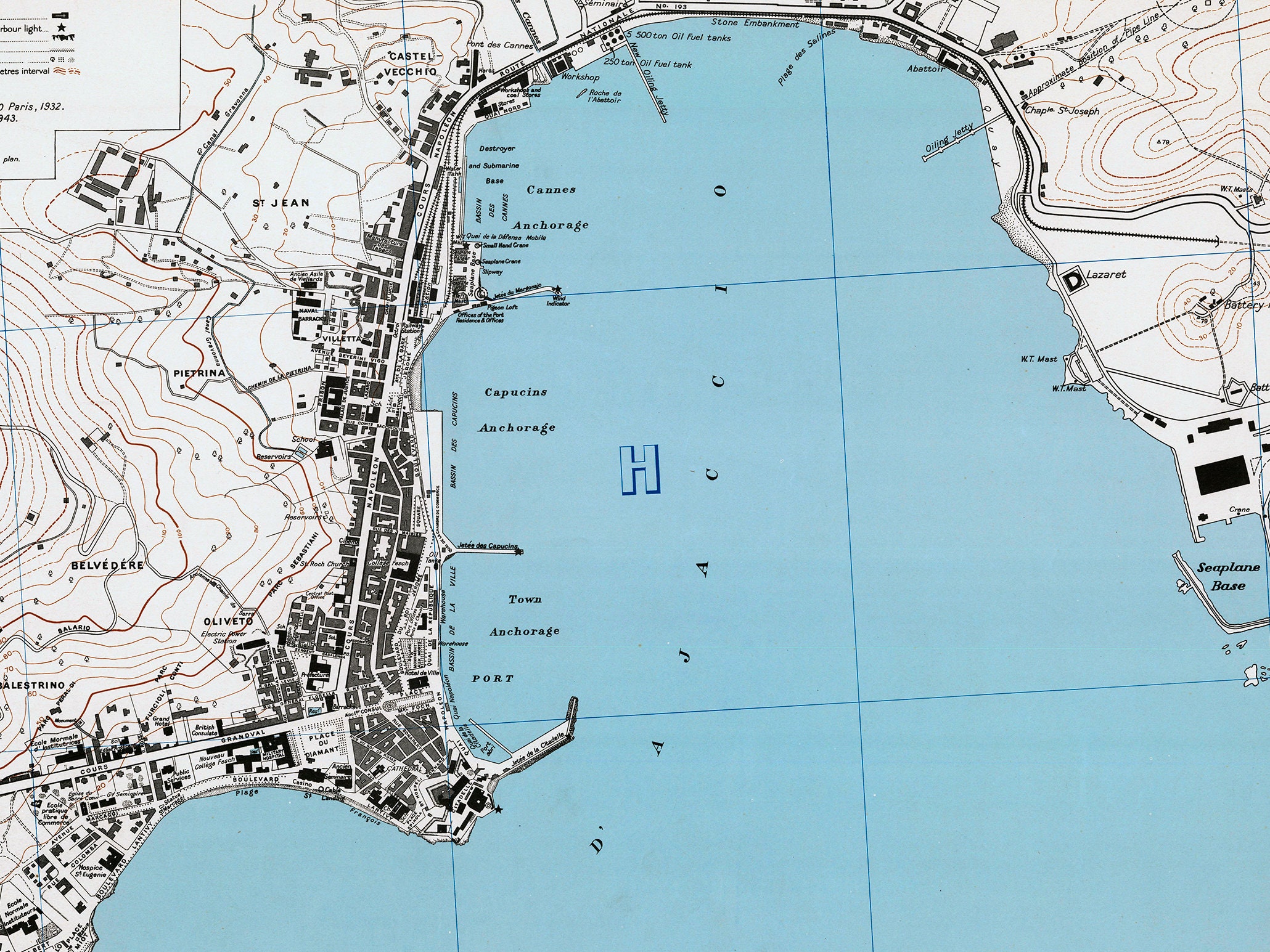 Ajaccio Plan of Port Vintage Map of Ajaccio Corsica Ajaccio | Etsy Canada