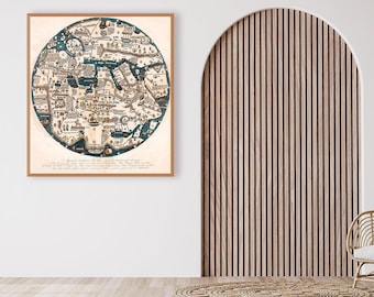 Cardinal Borgia World Map Print: 15th Century Cartography