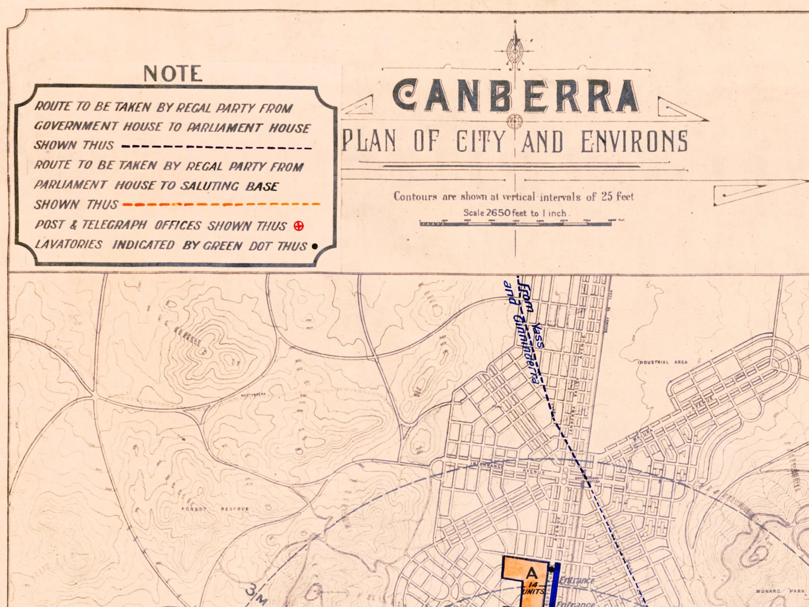 Vintage Map of Canberra Old Canberra Map Print Canberra Wall Etsy