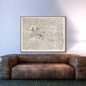 Historische kaart van het Romeinse rijk met genealogiekaarten van Caesar