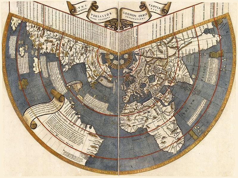 ルイシュ地図版画：アメリカ大陸最古の描写、古代世界地図芸術 - Etsy 日本