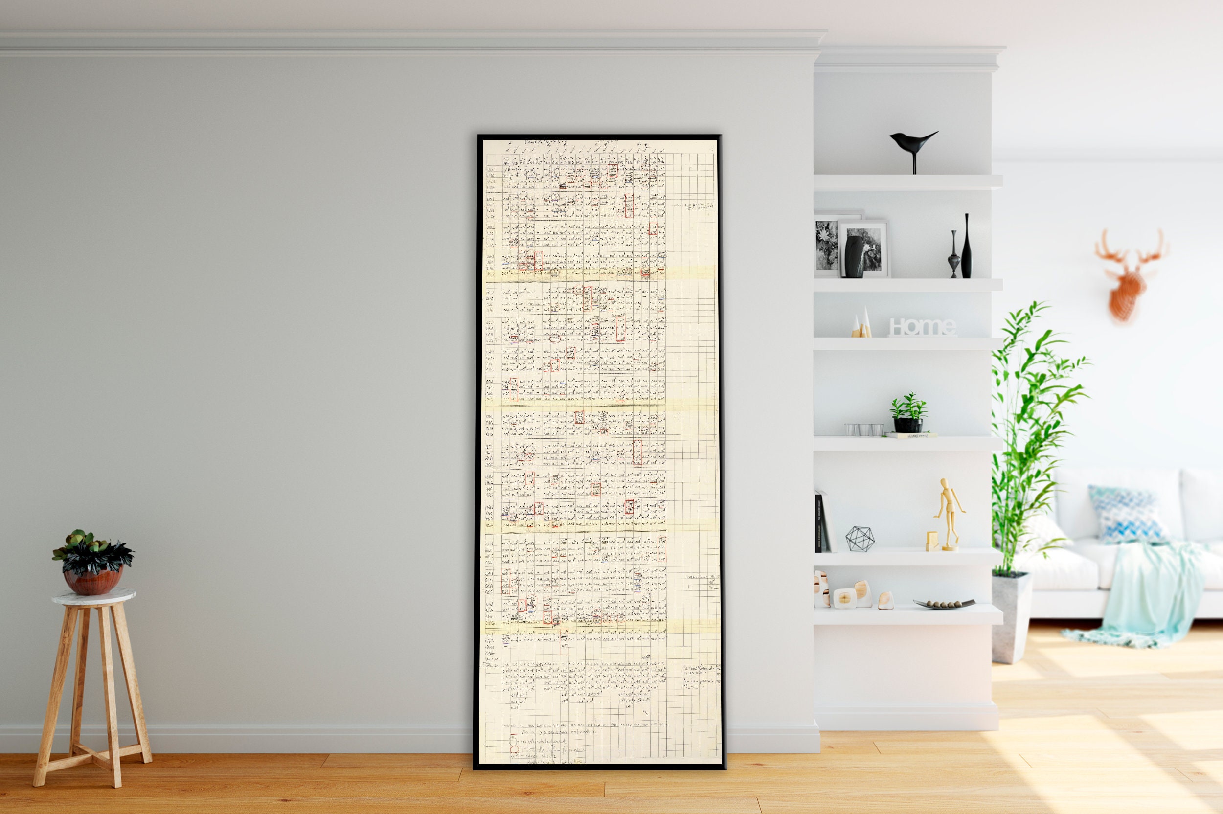 DNA chart, genetic code poster, human genome print, genetics gift, biology poster, medical decor, science print, human genes, biology gifts.