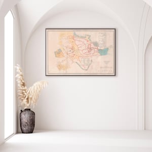 Stampa della mappa di Medina del 1880, Arabia Saudita - Storia e arte islamica