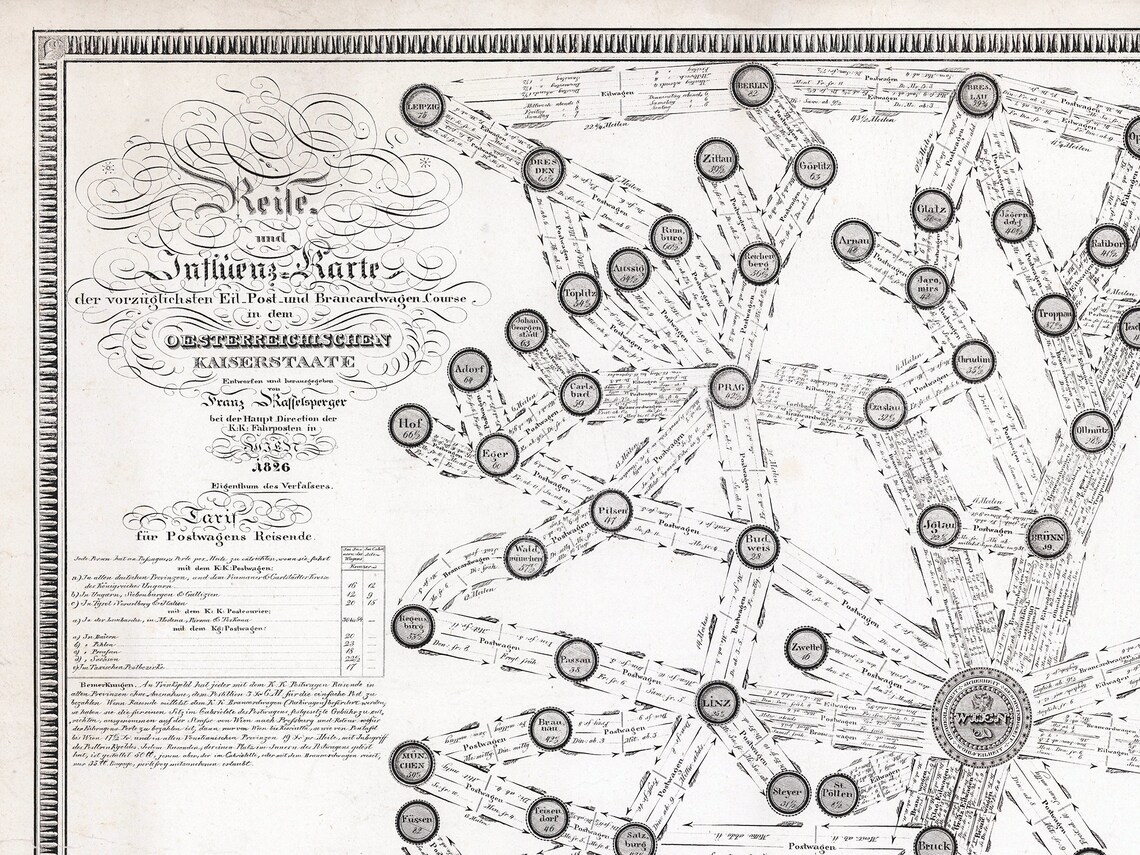 Earliest Modern Data Visualization Art Print Geographical - Etsy