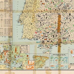 Vintage Spain Map Print: Large Spanish Wall Art image 4